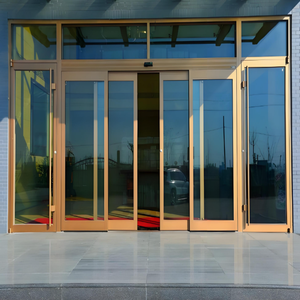 <span class=keywords><strong>Puerta</strong></span> de entrada de vidrio de doble apertura deslizante de aluminio con detección automática moderna comercial Motor de CA eléctrico para Centro Comercial Villa - Product Image 3