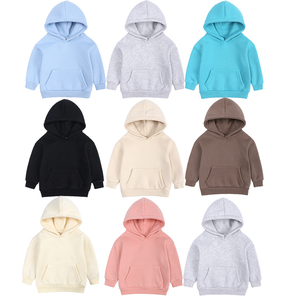 Felpa Personalizzata con Cappuccio in Pile di Cotone per Bambini Abbigliamento Invernale per Ragazzi e Ragazze Pullover Tinta Unita da Donna - Product Image 6