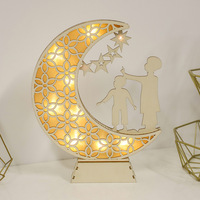Guirlande de bannières pour l'Aïd al-Fitr et le Ramadan, drapeaux à thème lune et mosquée pour la décoration des fêtes islamiques