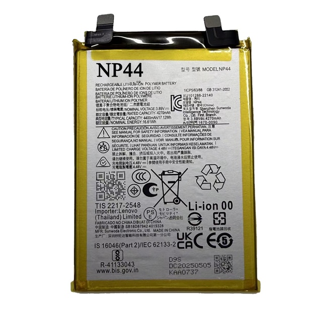 Lithium Ion Batteries NP44 for Motorola S30 Pro Edge 30/40 Replacement Battery 4400mah OEM Cell Phone