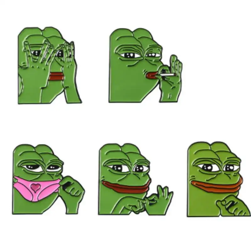 11 Phong Cách Pepe Ếch Meme Men Chân Bắn Kim Tự Tháp Suy Nghĩ Uống Vui Động Vật Trâm Cài Huy Hiệu Đồ Trang Sức Quà Tặng Cho Bạn Bè