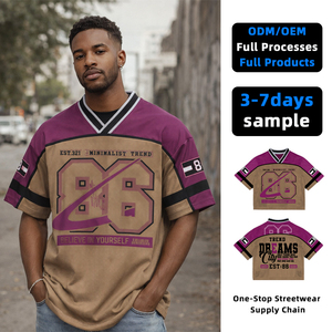 <b>Top</b> Ranking Men's Casual Hip Hop T-shirts Spandex/Polyester Knitted 200g Digital Printing Quick Dry OEM Service Custom <b>Patchwork</b> - Product Image 1