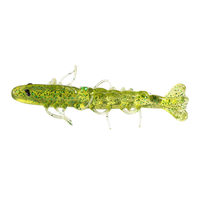 Newbility Haute Qualité 3.5g 90mm ShrimpTail 2 Couleurs 5pcs Par Sac Appât Souple Leurre De Pêche Doux