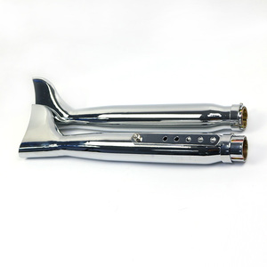 Borske personalizado Universal motocicleta aleta escape silenciador tubo Silenciador para Harley Chopper <span class=keywords><strong>Cafer</strong></span> Racer sistema de escape - Product Image 4
