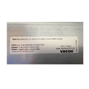 100% asli baru VACON VACON0100-3L-0310-5-FLOW + FL04 + DPAP + DLRU tiga fase 380V AC <span class=keywords><strong>Drive</strong></span> konverter frekuensi 160KW - Product Image 3