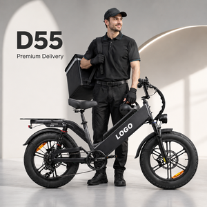 Vélo électrique puissant D55 750W 48V 55Ah, autonomie 240 km, couple 80 Nm, pneus larges, double suspension, idéal pour les services de livraison - Product Image 1