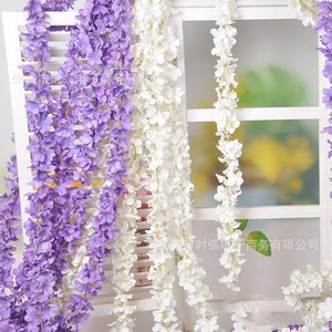 ดอกไม้ประดิษฐ์แบบพวงยาว 120 ซม. ดอกไฮเดรนเยียและวิสทีเรียหนาแน่น สำหรับตกแต่งงานแต่งงานและประดับตกแต่งดอกไม้ - Product Image 2