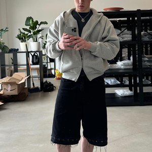 Atacado Custom Logo Sweatsuit Luxo Plain Blank Baggy Jogger Sweatpants e Hoodies Set Custom Outfits Tricô para Homens - Product Image 5