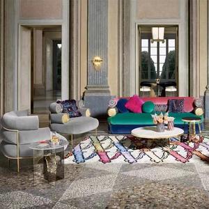 أريكة فرنسية على الطراز الكريمي ، أريكة زاوية منحنية لغرفة المعيشة وشقة صغيرة - Product Image 5