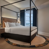 Tapis tufté fait main par un fabricant chinois, design moderne bleu ciel pour chambre d'hôtel 5 étoiles et hall.