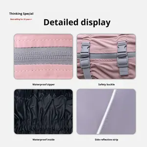 कारखाने की कीमत वाटरप्रूफ विंडप्रूफ पालतू वर्षाकोट चार लेगिंग के साथ उच्च गुणवत्ता वाली आधुनिक शैली छिपी हुई लीश छेद डिजाइन कुत्ते कपड़े - Product Image 3