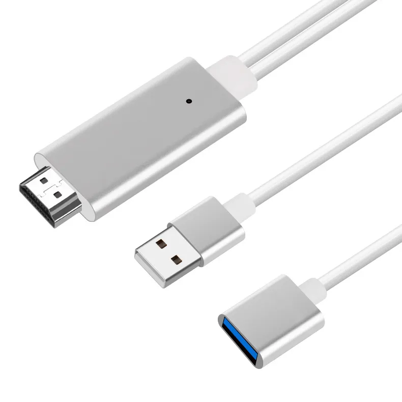 USB3.0 to HD*MI cable with USB charge HD*MI converter is suitable for mobile phone USB to HD*MI 1080P adapter AV cable