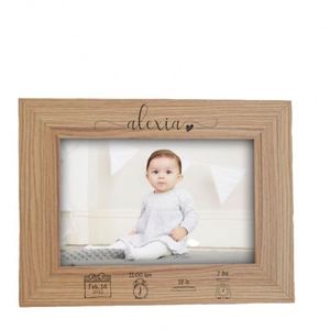 Factory Custom Engraved Wooden Photo <b>Frame</b>, Personalized Wedding Anniversary <b>Frame</b> with <b>Names</b> & Date, Keepsake Gift for Couples - Product Image 2