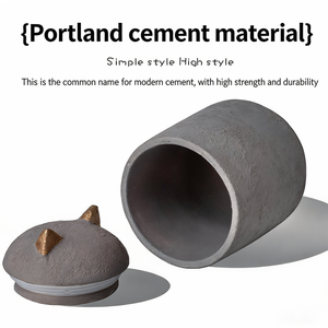 Urna Cenizario Cilíndrica Artesanal de Cemento Portland <span class=keywords><strong>para</strong></span> Mascotas (Perros y Gatos), Protección Ambiental - Product Image 3