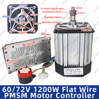 Moteur synchrone à aimant permanent DC haute efficacité 60V 72V 1200W avec contrôleur pour tricycle électrique et camion de fret