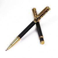 Stylos Gel Personnalisés Haut de Gamme 0,5 mm avec Logo Doré en Métal – Cadeau d'Affaires Personnalisable pour Carnets Noirs, Bleus, Rouges