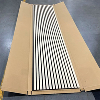 Paneles acústicos absorbentes impermeables de fibra de madera de listón de insonorización de pared de diseño moderno al mejor precio para decoración de interiores de hoteles