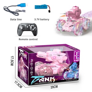 Tank de combat télécommandé amphibie avec rotation à 360 degrés, démonstration automatique et pulvérisation d'eau 2.4G - Product Image 2