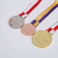 Médailles en alliage de zinc durables, moulage personnalisé, logo personnalisé, design 3D, or, argent, récompense de compétition de football/soccer pour la course à pied, marathon