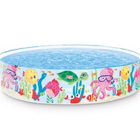 Piscine hors sol INTEX 56452 Ocean Park en PVC rigide, pliable, non gonflable, pour bébés et enfants, grande baignoire, 183 cm de long, 38 cm de profondeur