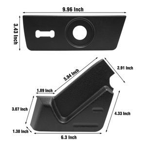แผงสวิตช์เบาะคนขับฟอร์ด F150 สีดำ ABS อะไหล่ทดแทน MB048 ขนาด 9.96x3.43 นิ้ว - Product Image 1