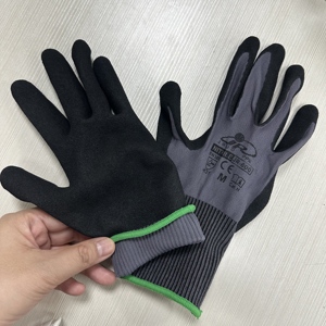 Poliéster Recubierto de Negro, Antiestático, Reutilizable, Lavable, para Construcción, Pulido y Manipulación de Trabajo Pesado - Product Image 3
