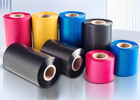 Pita Karbon Lilin & Resin Putih Kelas A+ 20-600m untuk Printer Label Kompatibel Oki Konica Minolta HP Label Acara Pernikahan