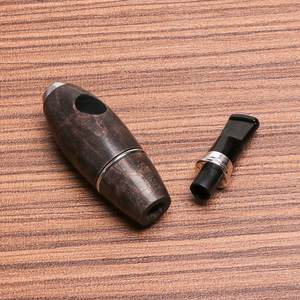Pipe à <span class=keywords><strong>tabac</strong></span> en bois Futeng, portable, solide, faite à la main, finition cirée 9 mm, coupe-vent, accessoires pour pipe à fumer à une bouffée - Product Image 2