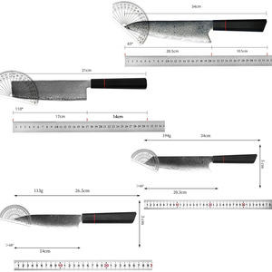 Juego de Cuchillos Damasco de 4 Piezas, Cuchillos de Cocina Japoneses con Núcleo de Acero VG10, Juego de Cuchillos de <span class=keywords><strong>Chef</strong></span> Profesionales Afilados, Mango Octagonal G10, Regalo - Product Image 6