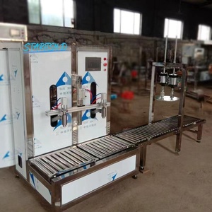 Remplisseuse semi-automatique à double tête en plastique anti-corrosion Toliet Liquid Cleaner <span class=keywords><strong>Chlore</strong></span> Blanchiment Eau Huile Machine de remplissage de poids - Product Image 4