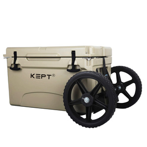 Kit de Ruedas para Nevera Portátil Rotomoldeada de 12 Pulgadas, Eje de Acero de Aleación de Hierro de Alta Resistencia con Capacidad de +20 kg, Correas con Bloqueo de Leva, Para Todas las Estaciones, Uso Doméstico - Product Image 2