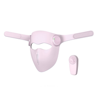 Masque facial et pour le cou en silicone LED personnalisé OEM, appareil de beauté à thérapie par lumière rouge infrarouge avec télécommande sans fil