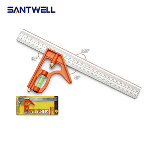 <b>Combination</b> <b>Square</b> Horizontal Aluminum Multi-Function Scraper Carpentry <b>Squares</b> Right 90 Degree Angle Ruler DIY Woodworking OEM - Product Image 5