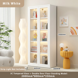 Chất lượng cao hiện đại kim loại Tủ hồ sơ cho văn phòng & nhà 2 Swing cử<span class=keywords><strong>a</strong></span> kính & 6 lớp có thể điều chỉnh kệ cho ăn uống - Product Image 6