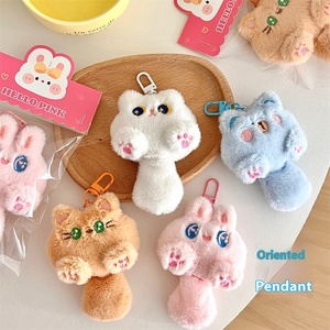 Lindo colgante de gato de dibujos animados de peluche suave Mochila De niña muñeca decorativa Regalo De estudiante al por mayor-llaveros Juguetes - Product Image 3