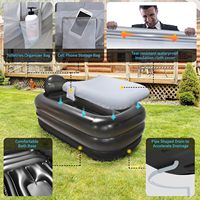 Baignoire portable personnalisée pour adultes, bain de glace pour athlètes, baignoire gonflable avec pompe à air pour utilisation en piscine extérieure