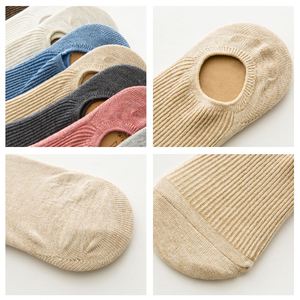 Calcetines Invisibles de Algodón Sólido para Mujer, Antideslizantes, Personalizados al por Mayor - Product Image 4