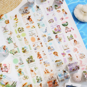 2M/Roll Travel Together Series Ruban PET imperméable à l'eau Autocollants pour la décoration de manuels Caoutchouc adhésif imperméable à l'eau - Product Image 2