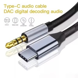 <span class=keywords><strong>Cable</strong></span> <span class=keywords><strong>auxiliar</strong></span> <span class=keywords><strong>USB</strong></span> tipo C <span class=keywords><strong>macho</strong></span> de 3,5mm <span class=keywords><strong>Cable</strong></span> <span class=keywords><strong>auxiliar</strong></span> Enlace de audio <span class=keywords><strong>a</strong></span> altavoces Jack de coche - Product Image 2