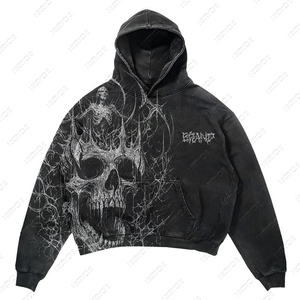 Vente en gros de sweats à capuche pour hommes vintage 100% coton personnalisés impression libre de style sweats à capuche surdimensionnés à manches longues pour hommes - Product Image 1