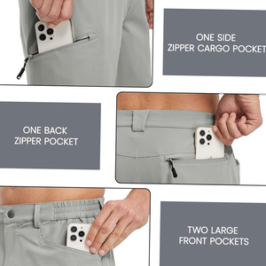 Men's Casual Cargo <b>Shorts</b> for Summer New Collection Breathable Quick-Drying Zippered <b>Pockets</b> for Outdoor Sports Hiking Jogging - Product Image 4