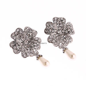 Collier de perles de mariage ECOPARTY argent perles blanches ensembles de bijoux de mariée colliers ras du cou superposés bijoux de mariage pour femmes - Product Image 6