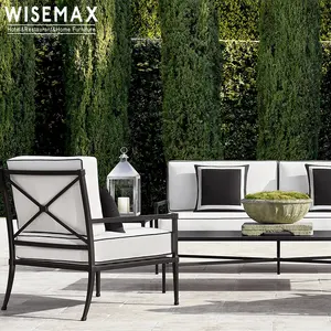 WISEMAX MÖBEL Minimalisti scher Sofas tuhl Gartenmöbel Aluminium rahmen Stoff polster Couch tisch und Stuhl für den Garten