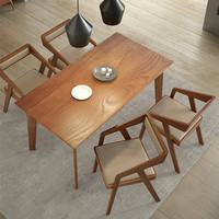 MORE DESIGN Chaise de salle à manger en bois massif, style nordique simple et médiéval, pour la maison et le café, avec coussin, modèle Kennedy