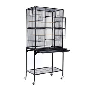 <span class=keywords><strong>Cage</strong></span> personnalisée de 63 pouces pour animaux de compagnie, intérieur et extérieur, acier, fer, perroquet, chinchillas, furet, <span class=keywords><strong>cage</strong></span> avec support, roues, calopsitte, petite taille - Product Image 2