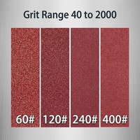 P24-2000 93x187mm 10 trous Papier abrasif rectangulaire à crochets et boucles rouges Disque abrasif Outil de polissage métallique Personnalisable OEMODM