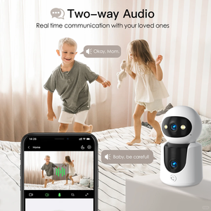 Cámara para Bebés WiFi de 6MP con Doble Lente y 360° °   Cámara IP de Seguridad para el Hogar PTZ, Seguimiento Inteligente de Movimiento, Visión Nocturna, Audio Bidireccional, Monitoreo Remoto - Product Image 5