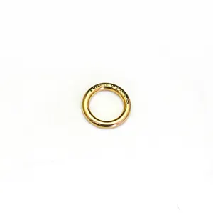工艺狼批发设计金色不锈钢圆形男士戒指