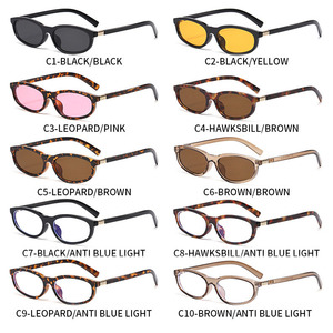 Petites lunettes de soleil ovales pour femmes, lunettes de soleil de marque de luxe, mode, UV400, noires, pour hommes, lunettes de soleil vintage de marque - Product Image 5