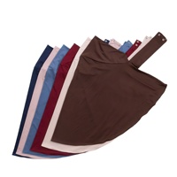Nouveaux hijabs en jersey uni de qualité supérieure, prêts à porter, avec boutons-pression au dos, hijabs en jersey extensible, vente en gros